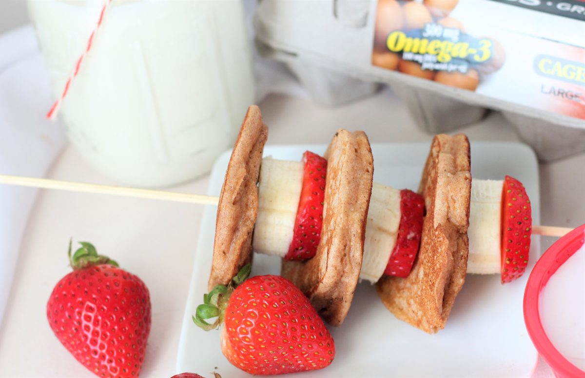 Strawberry Banana Pancake Skewers