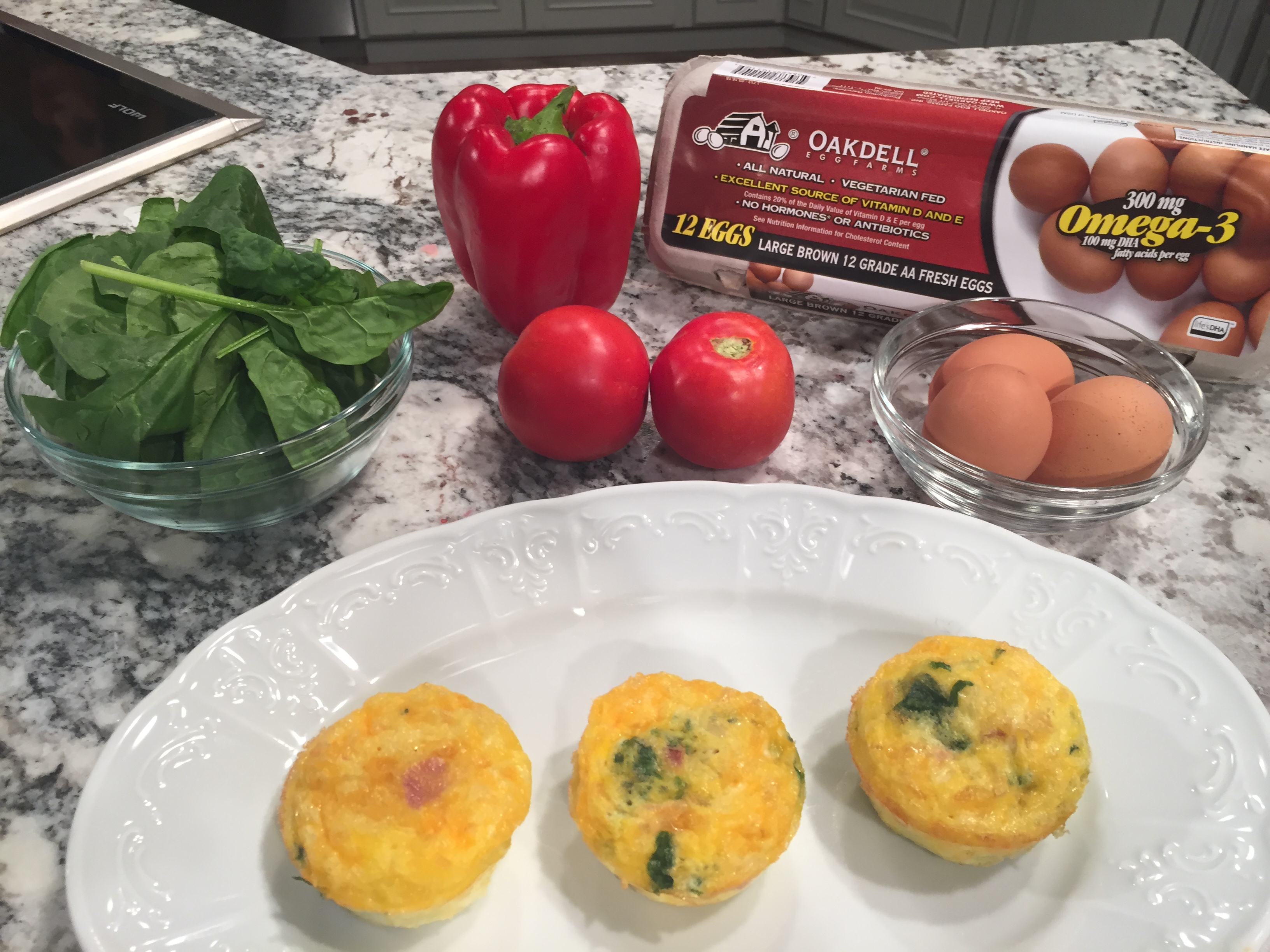 Recipe Info Spinach Ham & Cheese Egg Muffins
