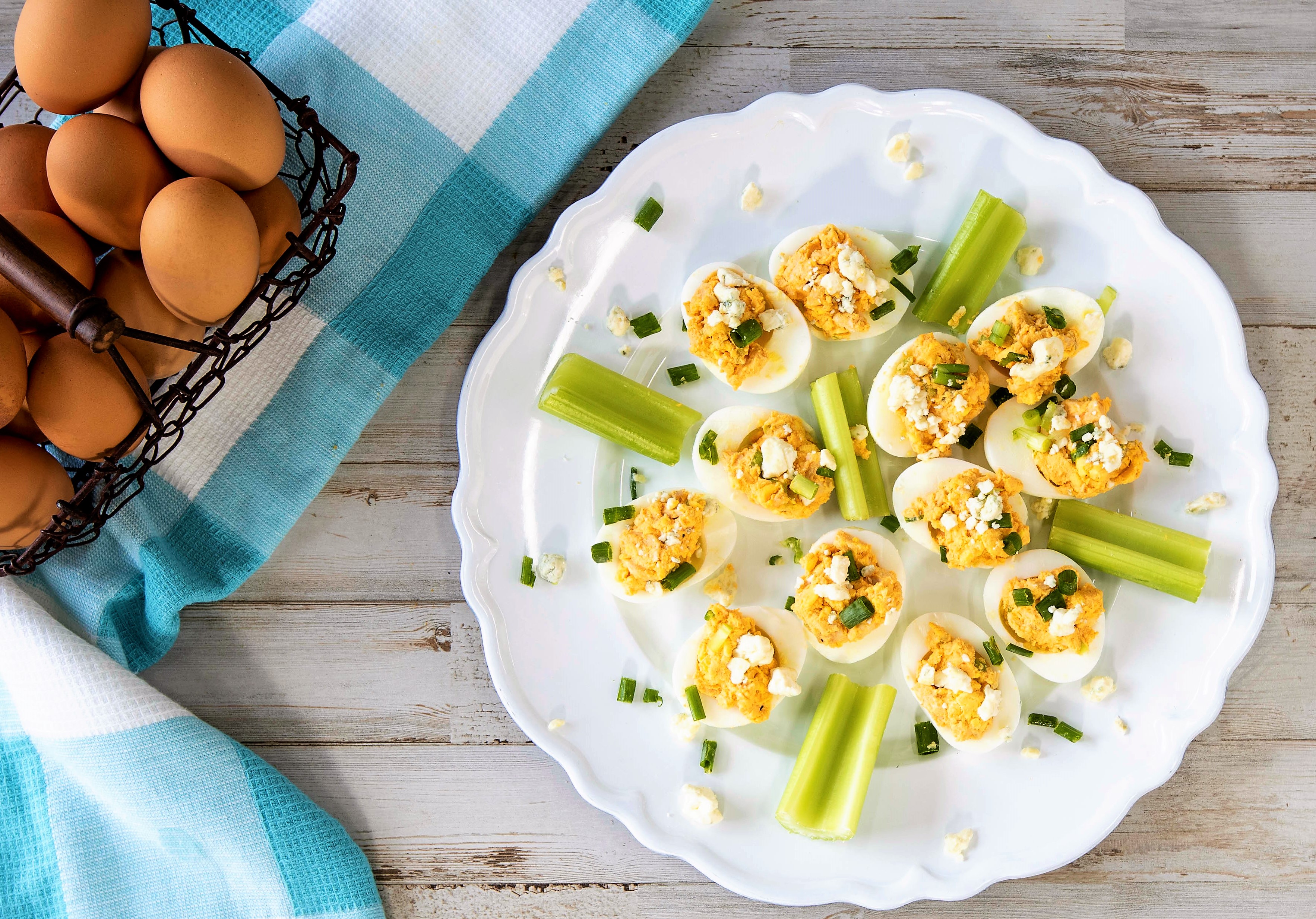 Buffalo Wing Deviled Eggs