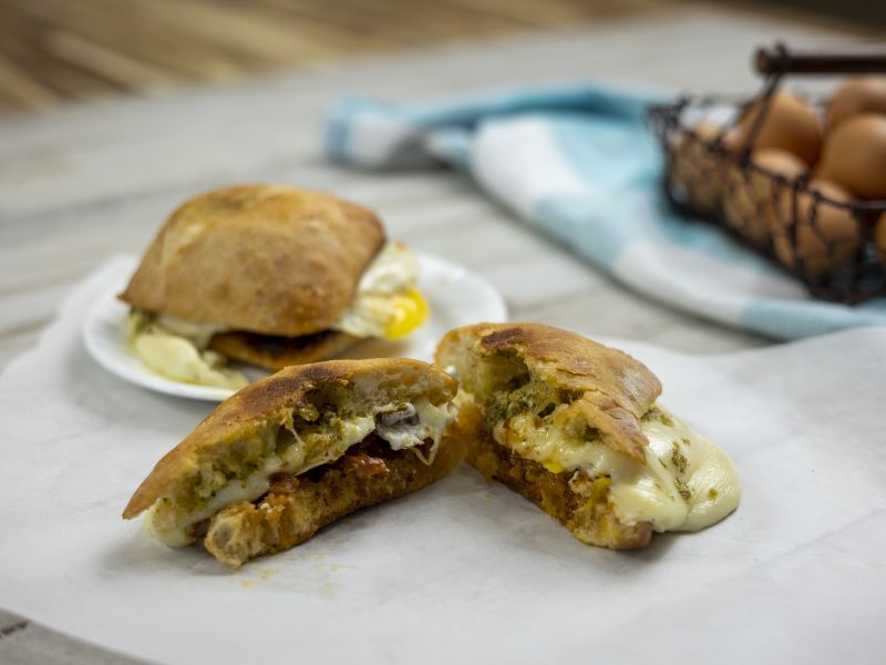 Egg Pesto Grilled Cheese