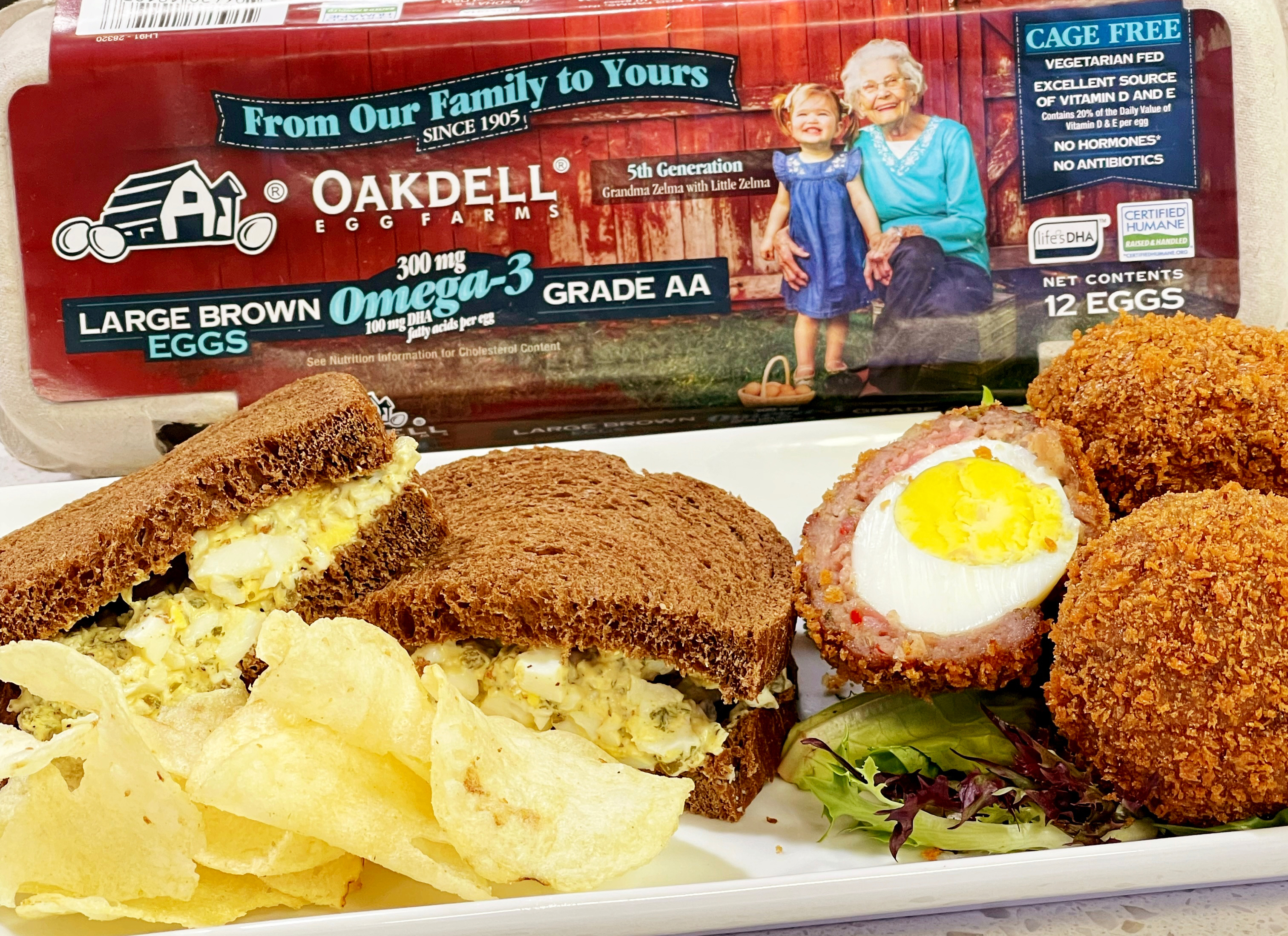 Egg Salad Sandwich with Scotch Eggs