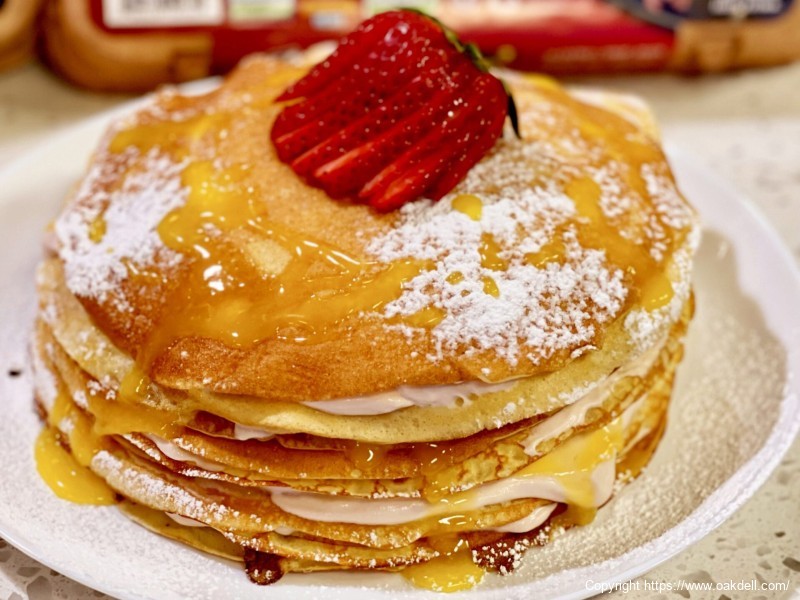 Strawberry Lemon Curd Crepe Stacks
