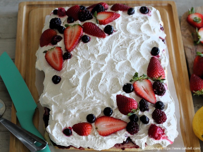 Triple Berry Poke Cake