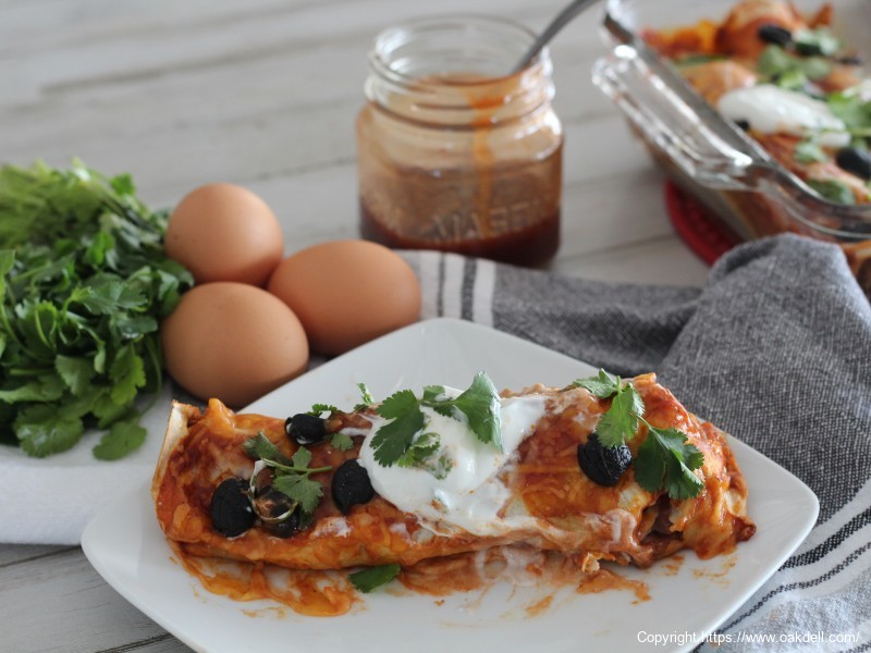 Egg and Sweet Potato Enchiladas