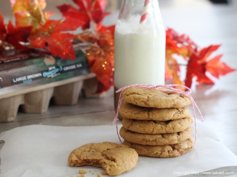 Brown Butter Pumpkin Snickerdoodle Cookies