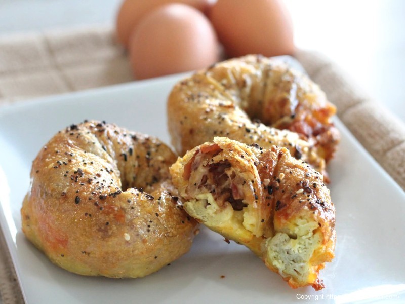 Rice Paper Bacon, Egg &amp; Cheese Bagels