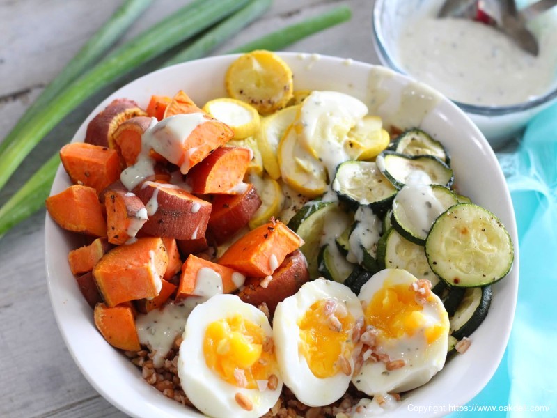 Autumn Vegetable and Egg Bowls