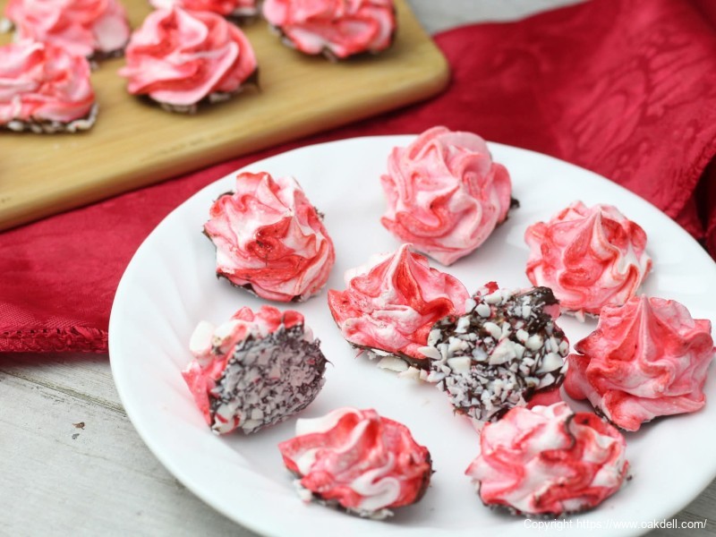 Peppermint Bark Meringues