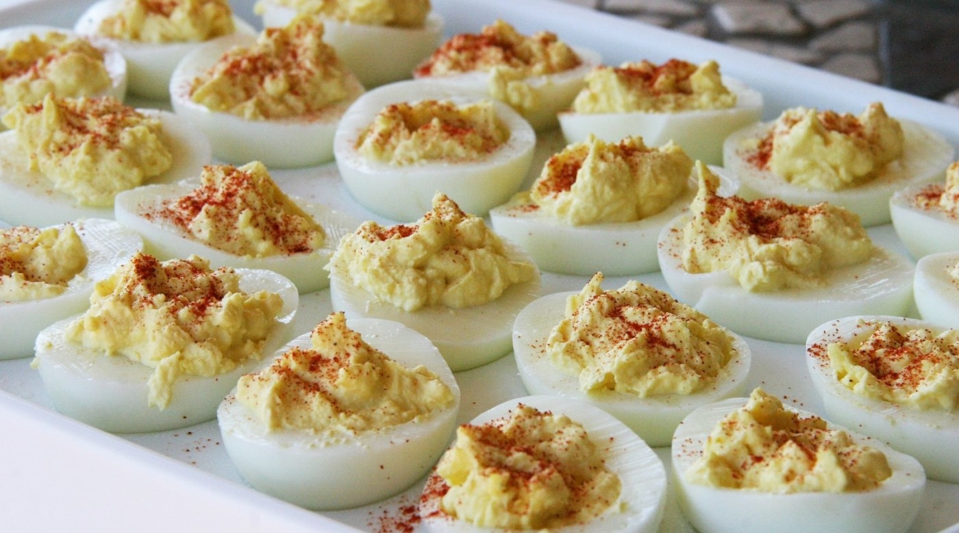 Photo of delicious deviled eggs